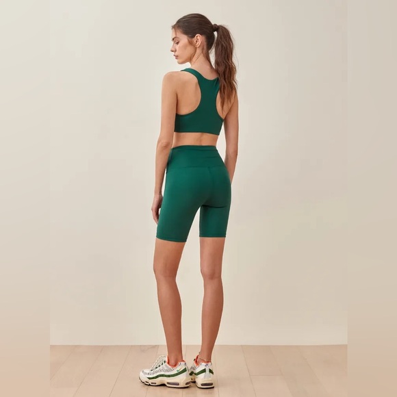 Reformation Ecomove Pine Green Bike Shorts - Picture 7 of 9